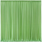 Sage Green Backdrop Curtain 8 Panels-Wrinkle-Free Green Curtains Polyester Photography Drapes for Baby Shower Birthday Party Photo Background Backdrop Stand- 32 X10FT (Sage Green) by WishCare