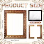 Wenqik Wedding Large Photo Booth Props 35 x 47 Inch Gold Vintage Frame Photo Booth Selfie Frame with 13 ft Ribbon for Wedding Bridal Shower Bachelorette Birthday Creative Friends Party Photobooth - Image 2