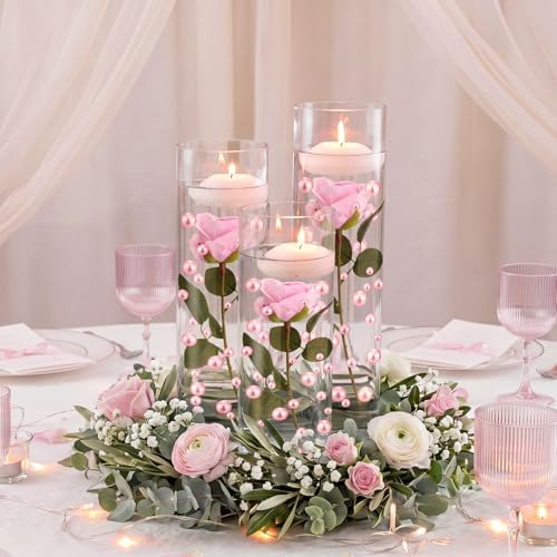 Riceshoot 324 Pcs Floating Flowers Vase Fillers Kit for Centerpieces, Rose - Image 2