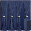 10 Panels Navy Blue Backdrop Curtain for Parties Wedding Wrinkle Free 50ft x 10ft Backdrop Drapes Panels for Baby Shower Gender Reveal Birthday Photo Photography Polyester Fabric Background Decoration by Suppromo