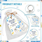 24 Sets Space Theme Baby Shower Bottle Openers Party Favors, Outer Space Bottle Openers Keychains Thank You Tags Organza Bags for Solar System Planet Astronaut Party Guest Gifts - Image 5