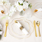 Supernal 100 Pack Gold Plastic Silverware with Napkins Wrapped - Image 5