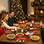 350 Pcs Star Christmas Tree Red, Green Paper Plates and Napkins Set - Image 4