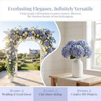 AVIVIHO 65pcs Dusty Blue Hydrangea Artificial Flowers Bulk, Fake Flowers - Image 4