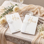 Wedding Guest Book and Vow Book Set Sage Green Linen Photo - Image 6