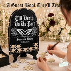 Personalized Wedding Guest Book Alternative, Gothic Tombstone Frame - Image 5