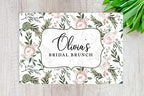 Andaz Press Custom Personalized Disposable Paper Placemats, 12 x 18 Inch, Set of 25, Custom Bridal Shower Navy Blue Floral, Tableware, Dining, Tabletop, Table Setting for Bridal Shower - Image 2