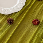 6Pcs Moss Green Cheesecloth Table Runner 120 Inches for Party Home Decor - Image 3