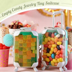 VioraWhite 40 Pcs Mini Suitcase Empty Box and Plush Ball Set, Mint Green - Image 6