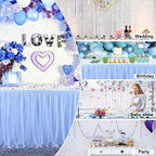 Suppromo Baby Blue Tulle Table Skirts for Rectangle Tables or Round Tables 9ft Blue Tutu Table Cloth Cover for for Baby Shower Boy Birthday Party Baby Shark Gender Reveal Cake Table Decorations - Image 6