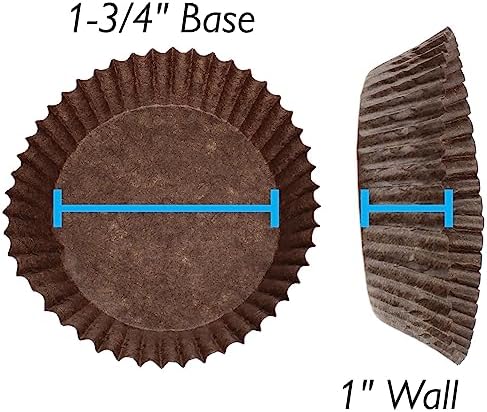CybrTrayd No.9D Glassine Paper Approximately 5,000 Pieces – 1-3/4” Base, 1” Wall Candy Cups, Brown - Image 4