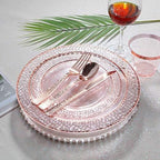 Supernal 360pcs Rose Gold Plastic Silverware, Heavy Duty Disposable Cutlery - Image 6