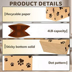 Meanplan 200 Pcs Paper Paw Bags with Footprint Paper Dog Treat Bags Bulk for Lunch Snacks Bread Candy Sandwich Popcorn Cookies Food Party Favors (Brown) - Image 3