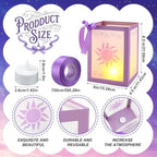 Retisee 12 Set Princess Sun Table Centerpiece with LED Purple Paper Lantern - Image 6