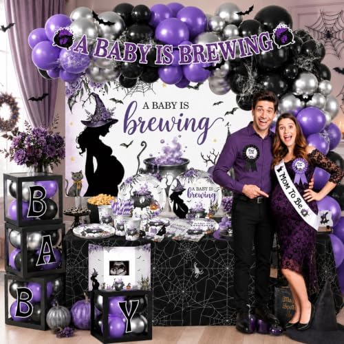 Halloween Baby Shower Decorations A Baby is Brewing Gender Reveal Party Kit - Image 2
