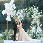 Wokceer Square Wedding Arch Backdrop Stand Gold Metal Arch 8FT x 8FT - Image 6