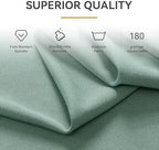Spandex Tablecloth 6FT Rectangle Table Cover 4 Pcs Dusty Green Wrinkle-Free - Image 4