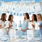 Funnymoom 426 Pcs Blue Elephant Baby Shower Games Set, 8 Activities - Image 6