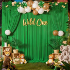 20 ft x 10 ft Wrinkle Free Green Backdrop Curtain for Parties, 4 Panels 10ft Polyester Green Photo Backdrop Drapes for Graduation Birthday Wedding Party Stage Curtains - Image 7