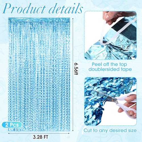 Soulchen 20 Pcs Jellyfish Lantern with Curtain Bubble Streamer, Blue - Image 4