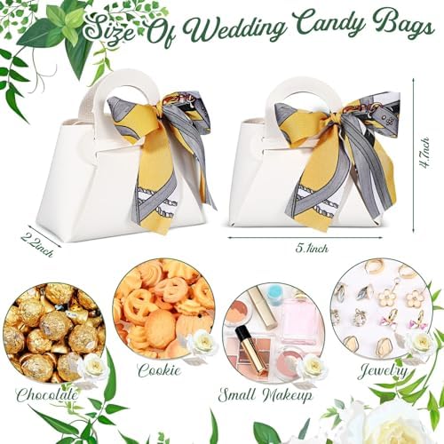 Abbylike 36 Pcs PU Leather Purse Gift Bags Purse Party Favor, White - Image 2