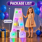 Baby Marquee Letters, 4FT Multicolor Lights Baby Shower Decorations - Image 4