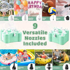 4-in-1 Electric Balloon Pump for All Balloons,Portable Dual Nozzle 600W Air Pump for Balloons,High Power Balloon Blower for Latex Foil 260q Mylar Balloon,Inflation Pool Float and Sports Balls - Image 5