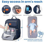 Pillani Baby Diaper Bag Backpack - Baby Bag for Girls & Boys, Large Waterproof Diaper Backpack - Baby Shower Gifts for Boys & Registry Must Haves - Travel Diaper Bags with Changing Pad - Newborn Stuff - Image 5