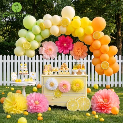 Alecono 9 Pcs Giant Paper Flowers Decorations for Wall (24", 20", 14") - Image 2