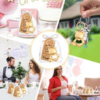 50Pack Bear Bottle Opener Keychain Baby Shower Return Favors for Guests Bear Bottle Opener with Organza Bags Tags for Birthday Wedding Decoration Return Gift Souvenirs - Image 5