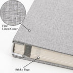 Vienrose Self Adhesive Photo Album Arch Window Scrapbook 120 Pages Gray - Image 2