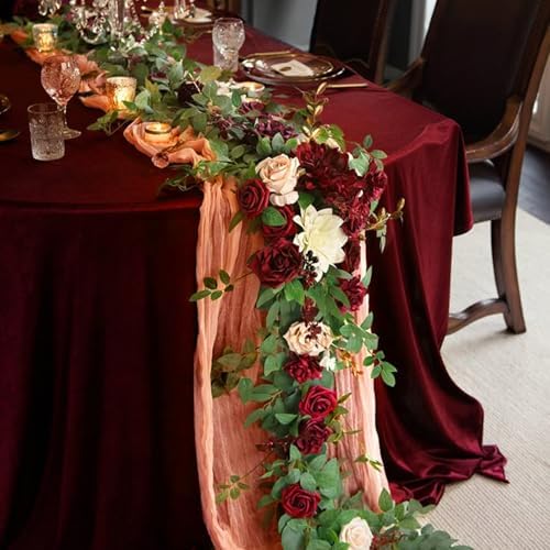 12 Pack Peach Cheesecloth Table Runner 10Ft 23 x 120 Inch - Image 7