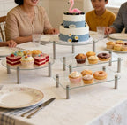 6 Pack Tempered Glass Cake Stands Set 9 11 13 Inch Dessert Display Riser - Image 4