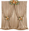 10ft x 10ft Champagne Sequin Backdrop Curtains for Party Wedding Shimmer Curtain Backdrop Prom Sparkly Glitter Fabric Photo Backdrop Drapes for Birthday Party Photography Baby Shower 5x10FT, 2 Panels by Tao-GePartyDecorations