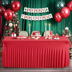Shillance 6 Packs Red Spandex Table Clothes for 6 Foot Rectangle Table, Spandex Table Covers 6FT Stretch Table Skirts Wrinkle Free Fitted Table Cloth for Valentines, Event, Wedding, Banquet & Parties - Image 6