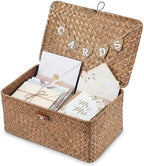 Geelin Seagrass Wedding Card Basket with Card Banner,11 Inch,Coffee by Geelin