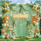 20x8ft Sage Green Photo Backdrop Curtains for Parties Birthday Wrinkle Free Polyester Photoshoot Curtains Drapes Backdrop for Wedding Baby Shower Graduation Photography Background 4 Panels 5x8FT - Image 4