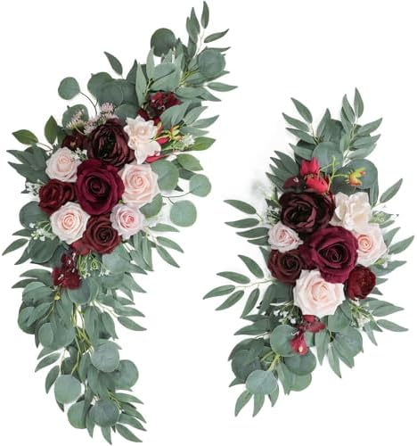 ponatia Artificial Wedding Arch Flowers Set of 2 by ponatia