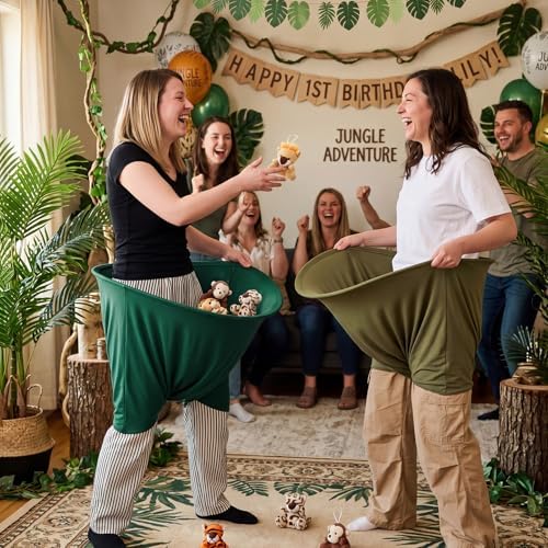22 Pcs Funny Baby Shower Games Sage Green Oversized Diaper Toss Game - Image 4