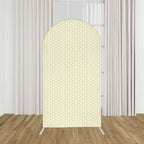 Yellow Honeycomb Arch Backdrop Cover 5FT Hexagon Beehive Stretchy Spandex Arch Stand Cover for Birthday Baby Shower Ceremony Wedding Party Decoration (Only Cover) - Image 2