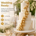 324 Pcs Balls Cake Toppers, Gold Cake Balls Decorations - Image 4