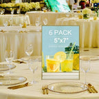 5X7 Gold Picture Frame Acrylic Sign Holder,Wedding Signs Table Numbers Menu Holders 6Pack - Image 5