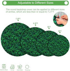 Gallety 7.2 FT Green Leaves Round Backdrop Cover for 5 to 7.2FT Circle Backdrop Stand - Adjustable Circle Arch Cover for Birthday Wedding Jungle Theme and Tropical Party Decorations - Image 2