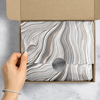 Jillson & Roberts 20" x 30" Printed Gift Tissue for Birthdays, Wine Bags, Weddings, Marbelized Silver, 48 Folded Sheets - Image 4