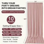 50ft×15ft Dusty Pink Backdrop Curtain for Wedding Parties - Image 6