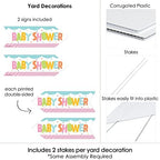 Big Dot of Happiness Colorful Baby Shower - Gender Neutral Party Sign Arrow - Double Sided Directional Yard Signs - Set of 2 - Image 4