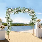 6.6*6.6FT Wedding Arch Stand for Ceremony Gold Square Modern Metal Balloon Arch Stand Kit Garden Floral Arch Frame Background for Anniversary Birthday Party Decoration Home Garden Outdoor Lawn Decor by AKaSping