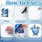 4 Pack Under The Sea Party Decorations Sea You Soon Decoration 20.47 Inch Large Birthday Party Cardboard Cutout Blue Turtle Seahorse Starfish Shell Stand-ups Ocean Theme Photo Booth Props - Image 5