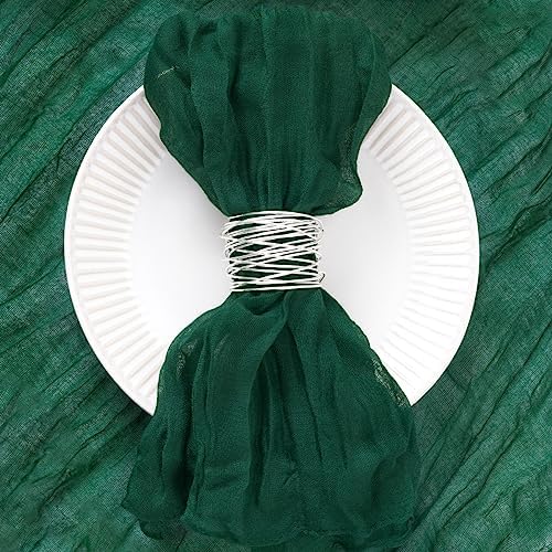 DeZerlor Emerald Green Christmas Cheese Cloth Napkins Set of 100 for Party - Image 2