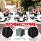 12 Pack Galvanized Square Vases with Floral Foam 3.5 Inch, Black - Image 3